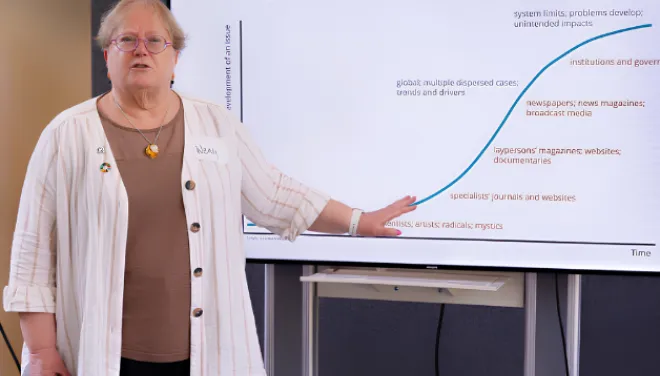 Wendy leads a workshop